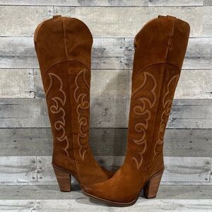 DINGO PRIMADONNA SUEDE BOOT IN BROWN - SIZE - 8M